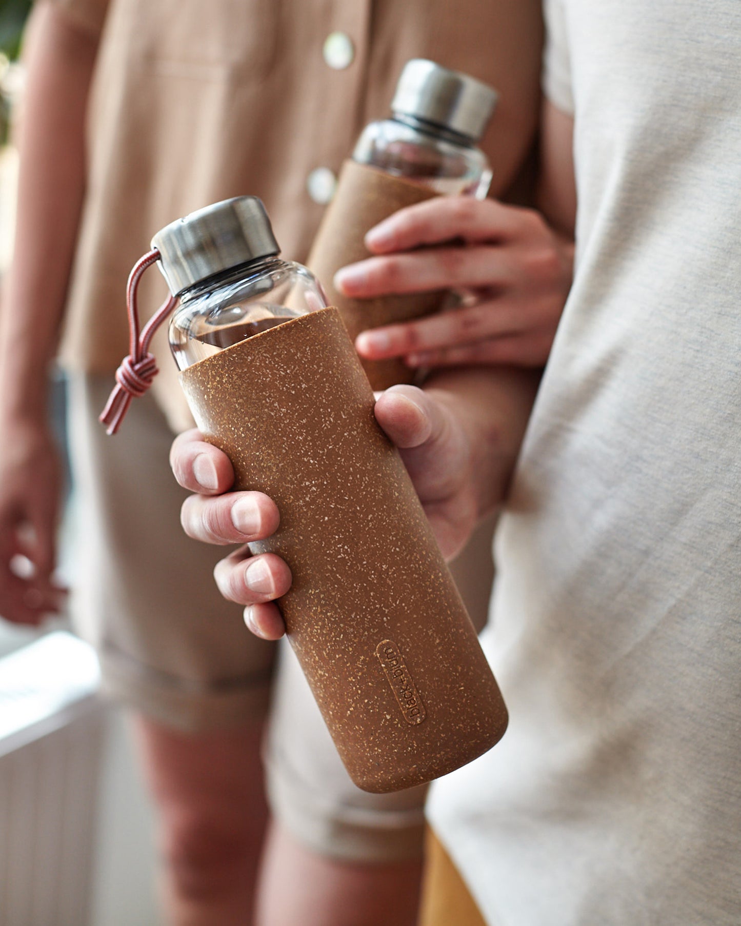 Black+Blum glass water bottle brown
