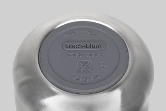 Black and Blum non-slip silicone foot Thermo Pot feature