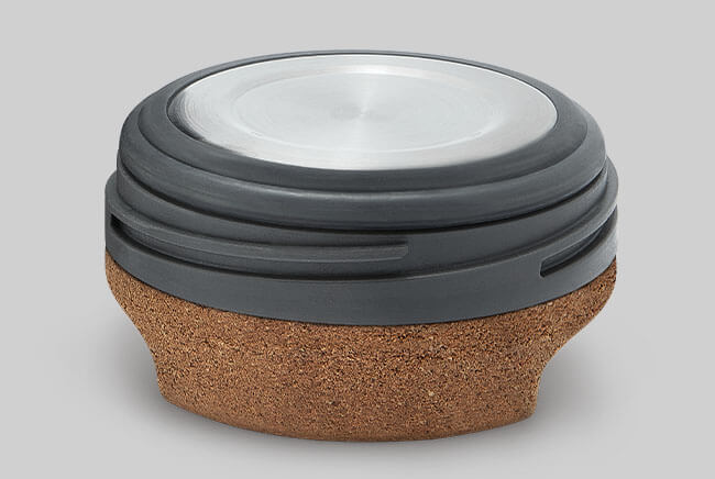 Black and Blum Insulated Thermo Pot natural cork lid with stainless steel cap under lid