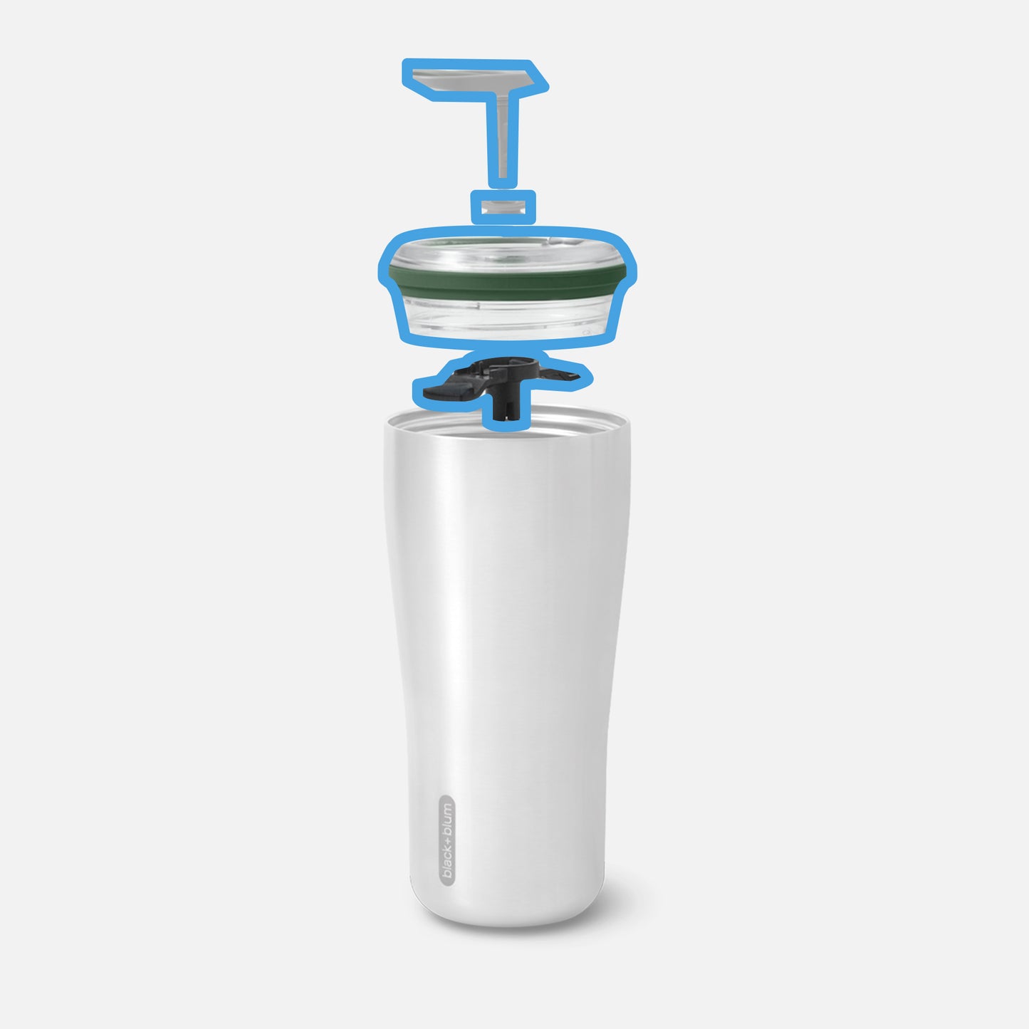 Replacement INSULATED TRAVEL TUMBLER - FULL LID (with seals and locking mechanism)