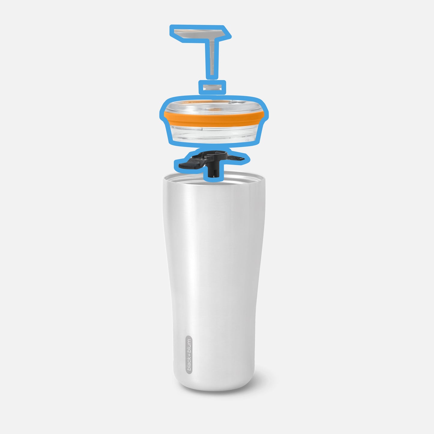 Replacement INSULATED TRAVEL TUMBLER - FULL LID (with seals and locking mechanism)