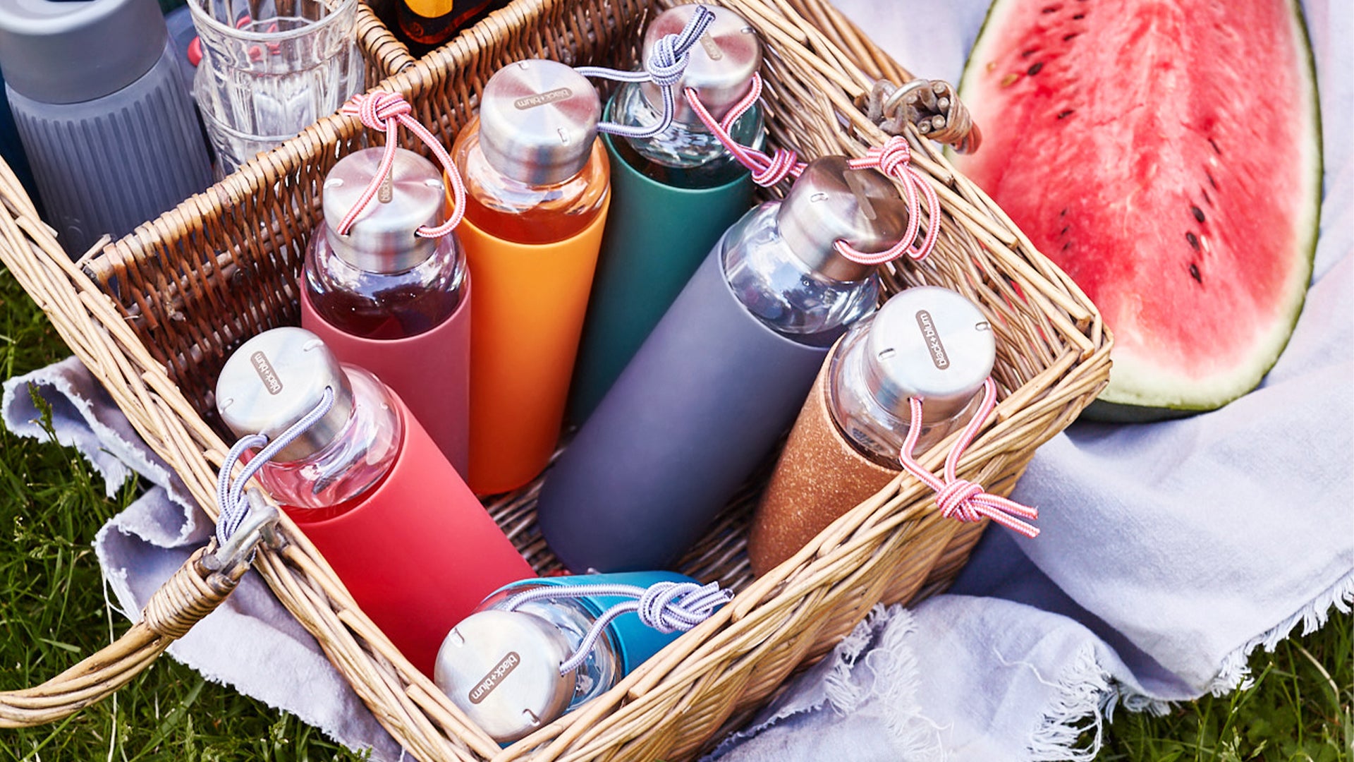 Black+Blum | Glass Water Bottle | Reusable, 100% Leak Proof, BPA