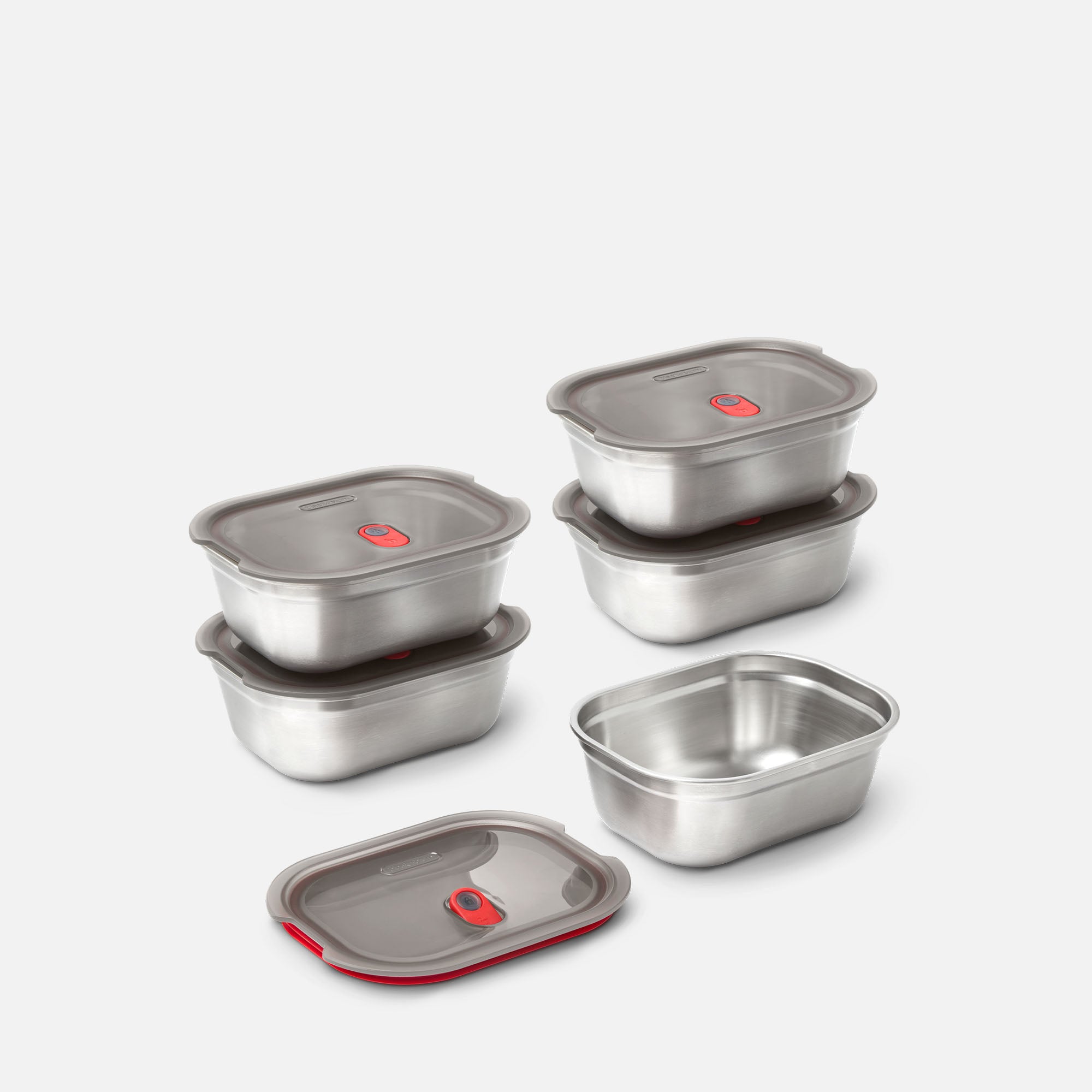 Black+Blum | Stainless Steel Meal Prep Food Box Set Of 5 | Reusable ...